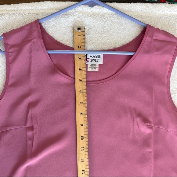 Maggie Sweet Women Sleeveless Shift Midi Dress Pink Medium - Picture 6 of 8